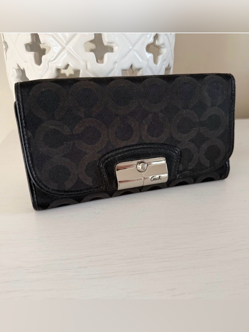 Coach Kristen Op Art Large Envelope Wallet